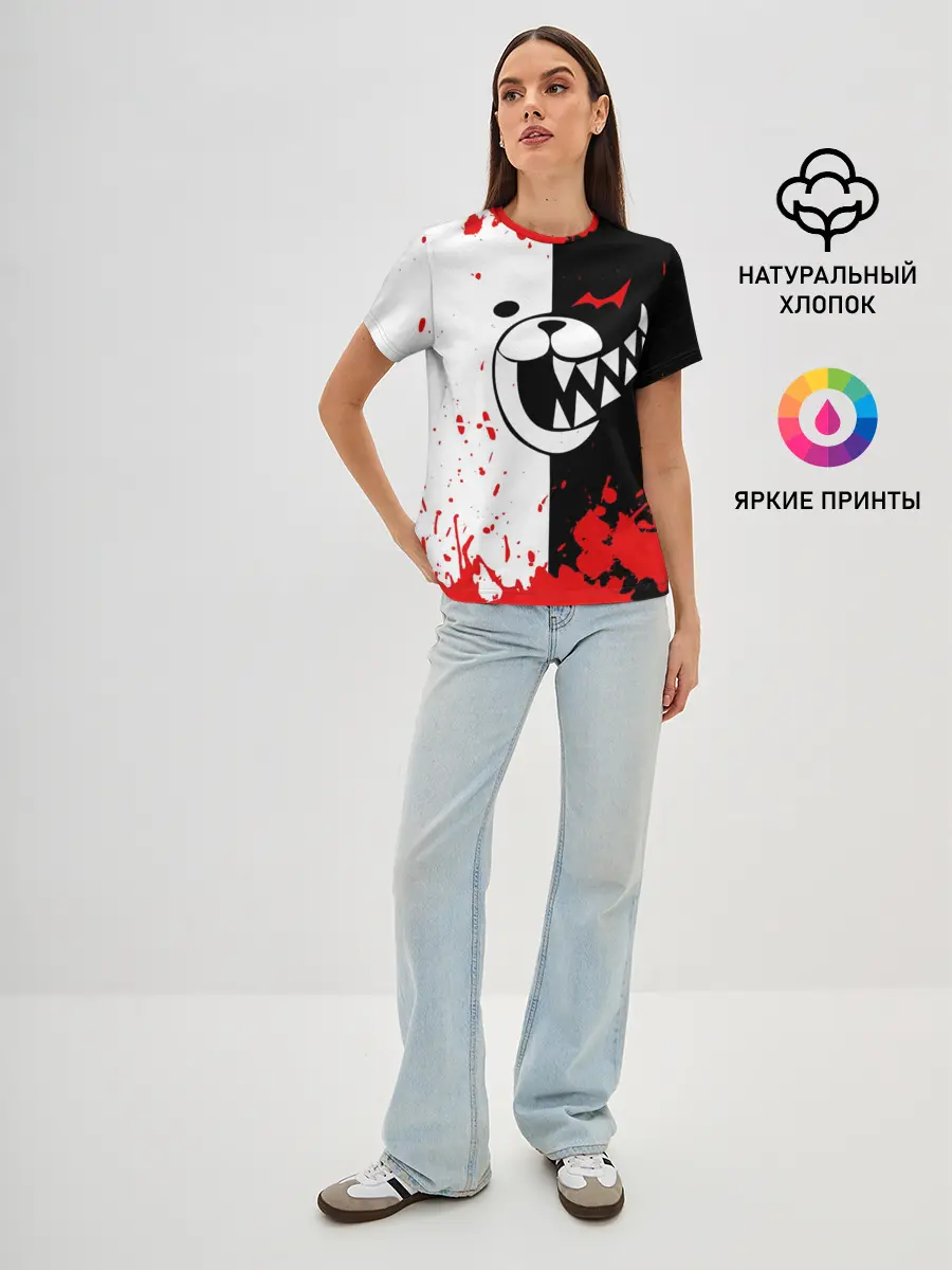Женская базовая футболка / MONOKUMA Blood