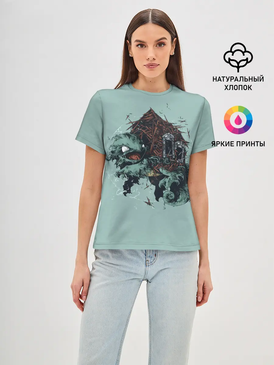 Женская базовая футболка / Домик Сквиртла
