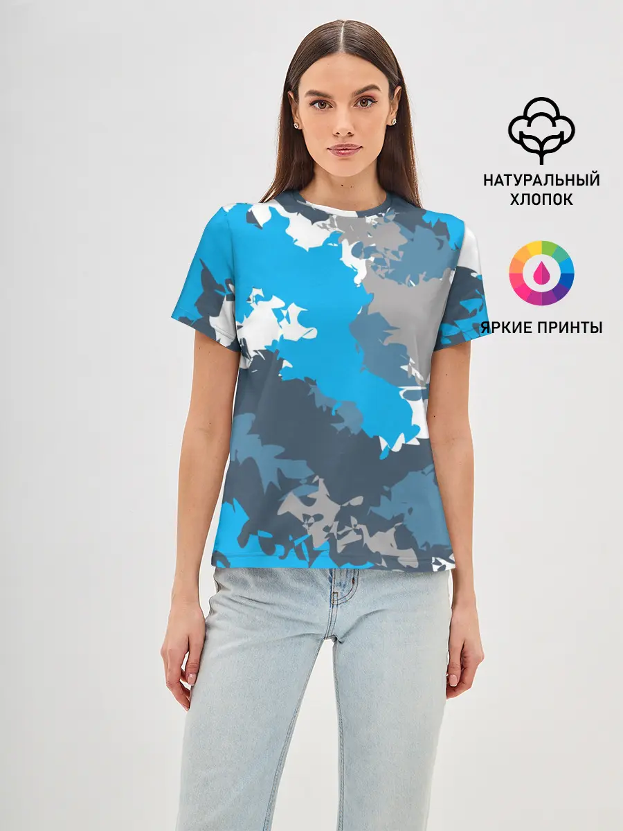 Женская базовая футболка / Камуфляж