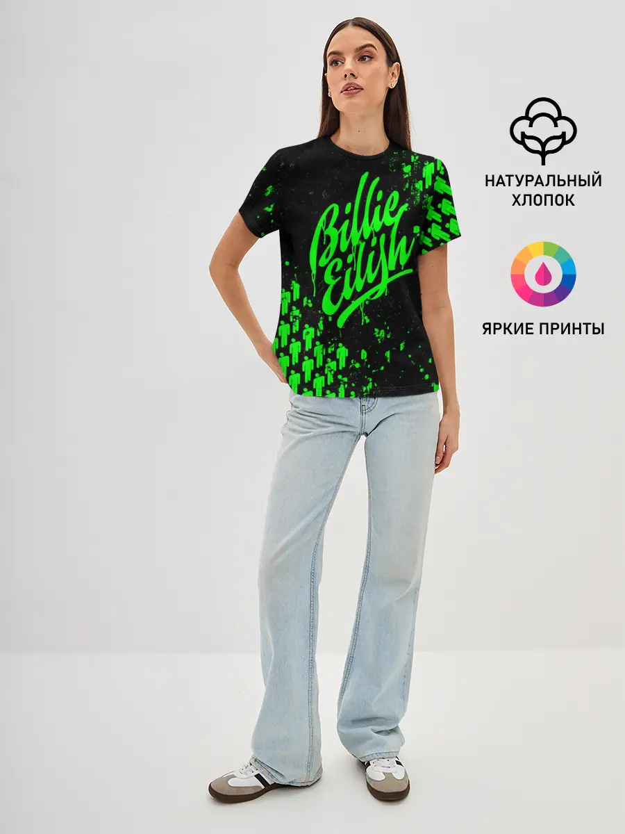 Женская базовая футболка / Billie Eilish