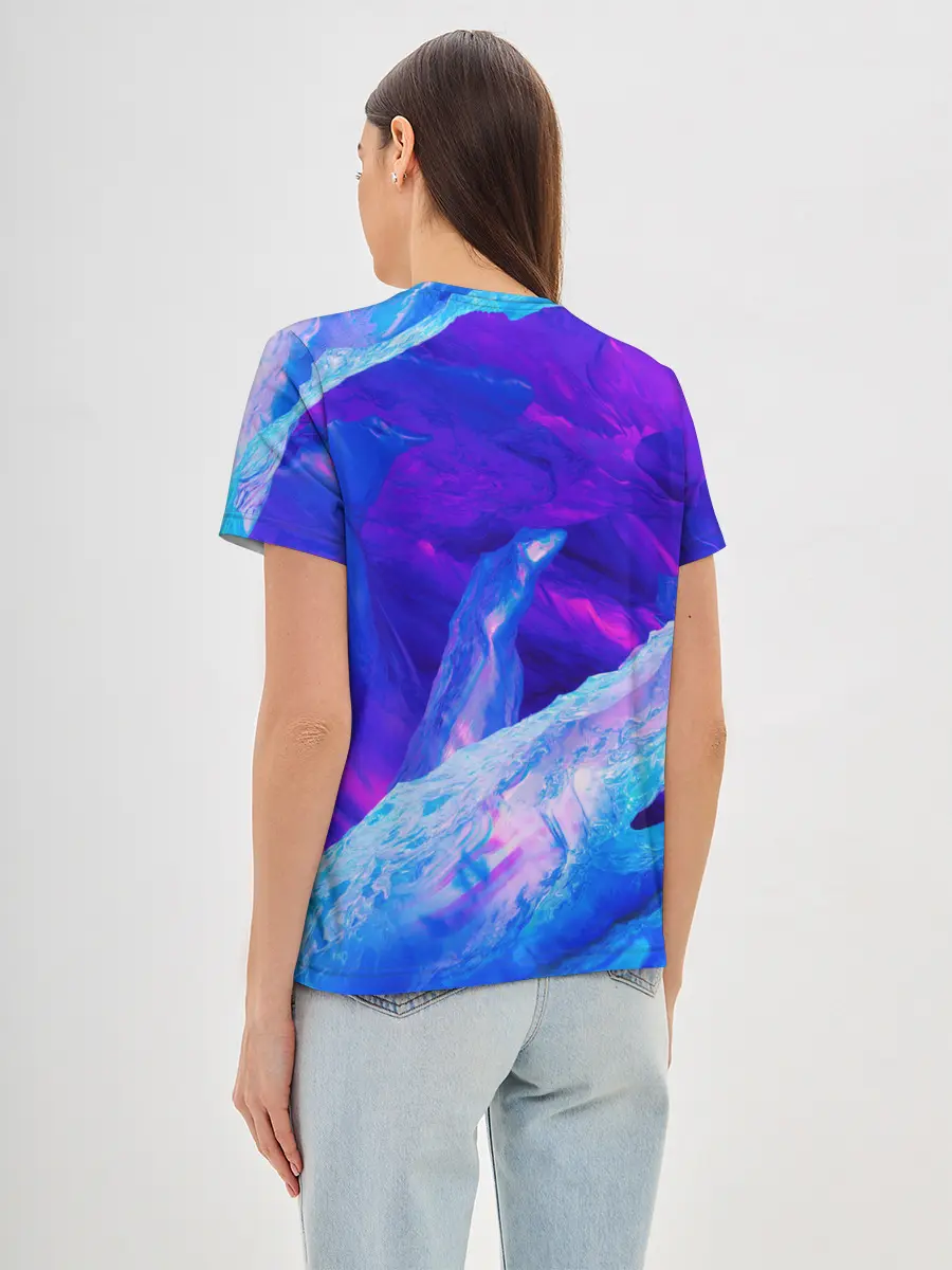 Женская базовая футболка / ЛЕДЯНОЙ НЕОН