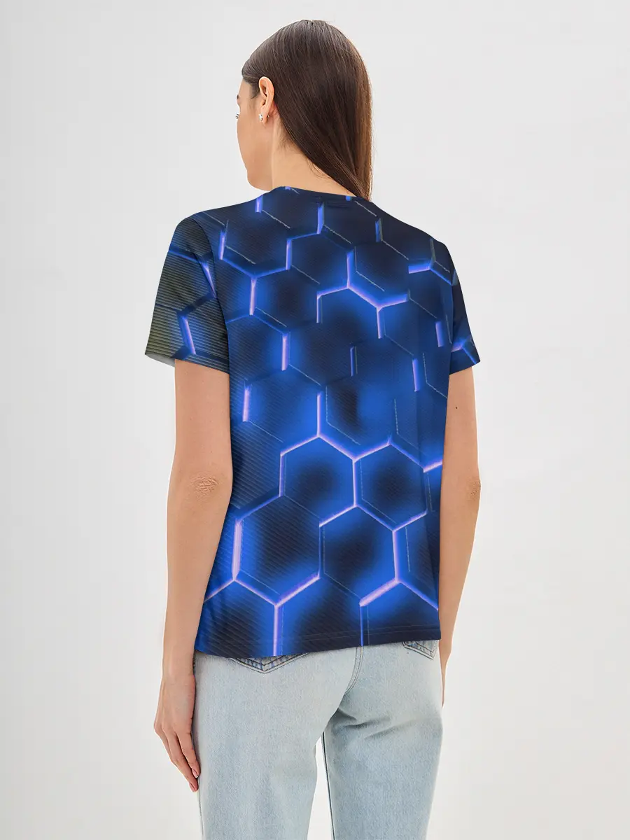 Женская базовая футболка / НЕОНОВАЯ БРОНЯ