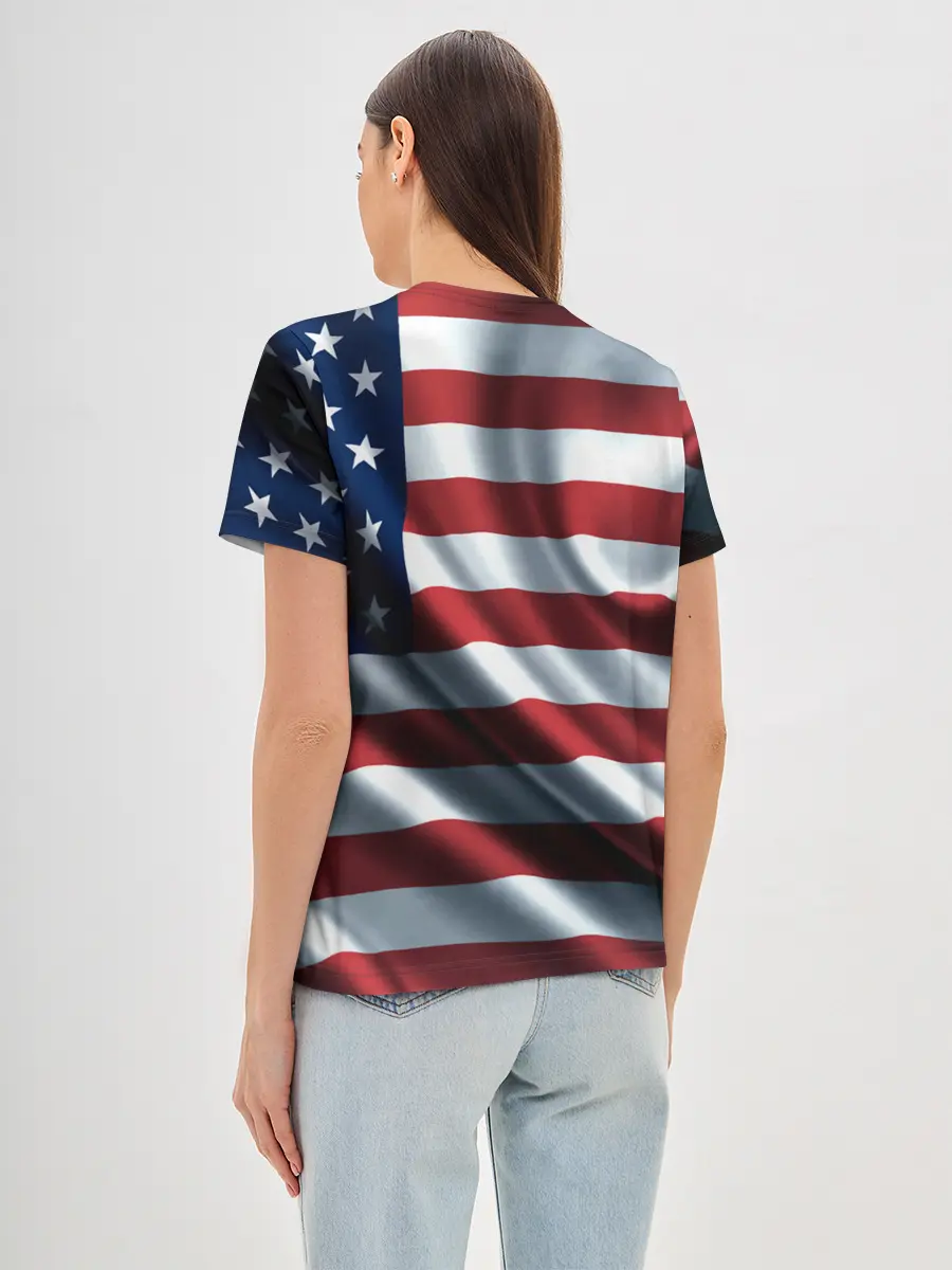 Женская базовая футболка / Символика Америки