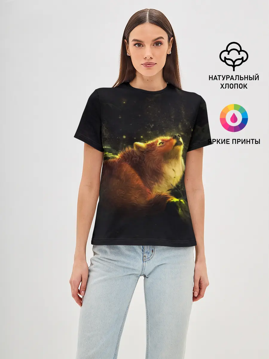 Женская базовая футболка / Лисица