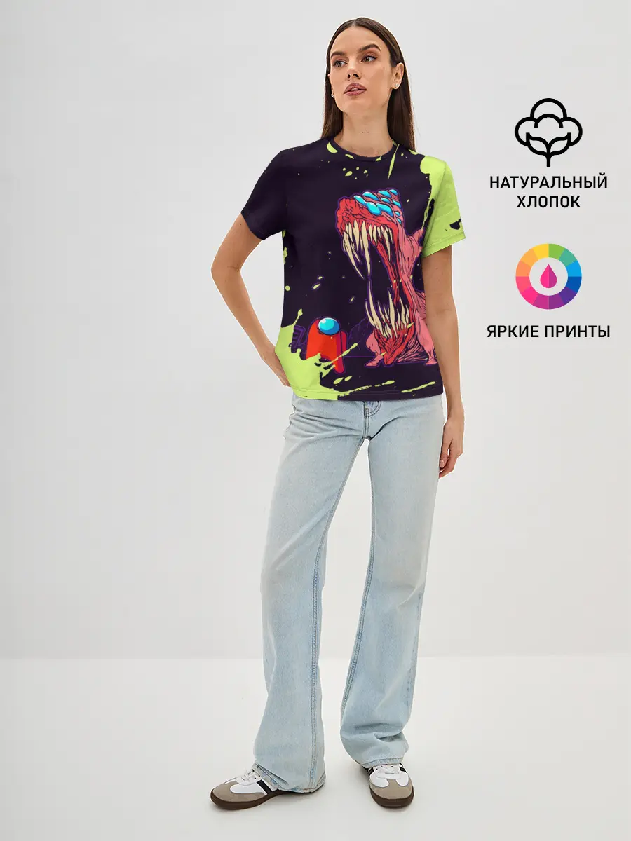 Женская базовая футболка / AMONG US - MONSTER