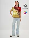 Женская базовая футболка / RUSSIA SPORT: Red and Gold.