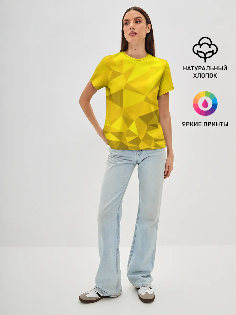 Женская базовая футболка / YELLOW ABSTRACT