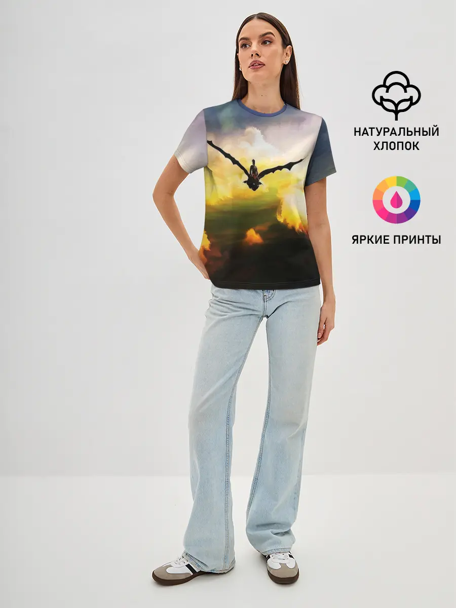 Женская базовая футболка / Как приручить дракона