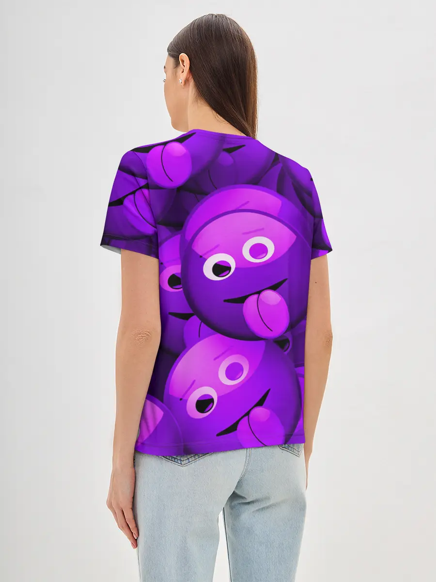 Женская базовая футболка / НЕОНОВЫЕ СМАЙЛЫ