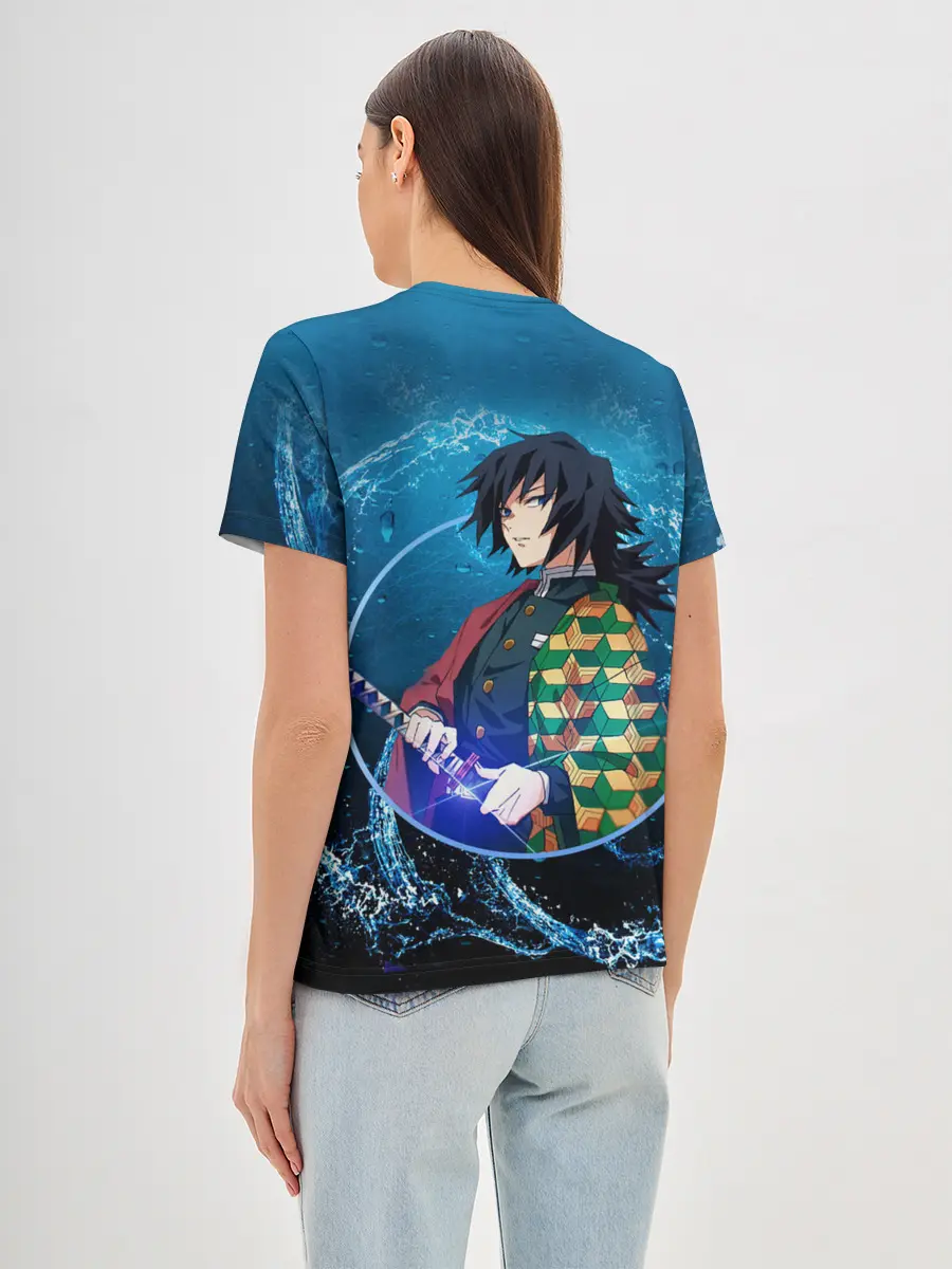 Женская базовая футболка / Клинок, убивающий демонов