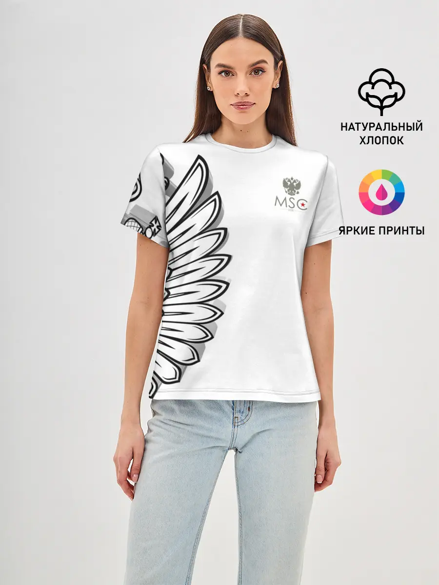 Женская базовая футболка / Russia | MSKSide 3D Logo