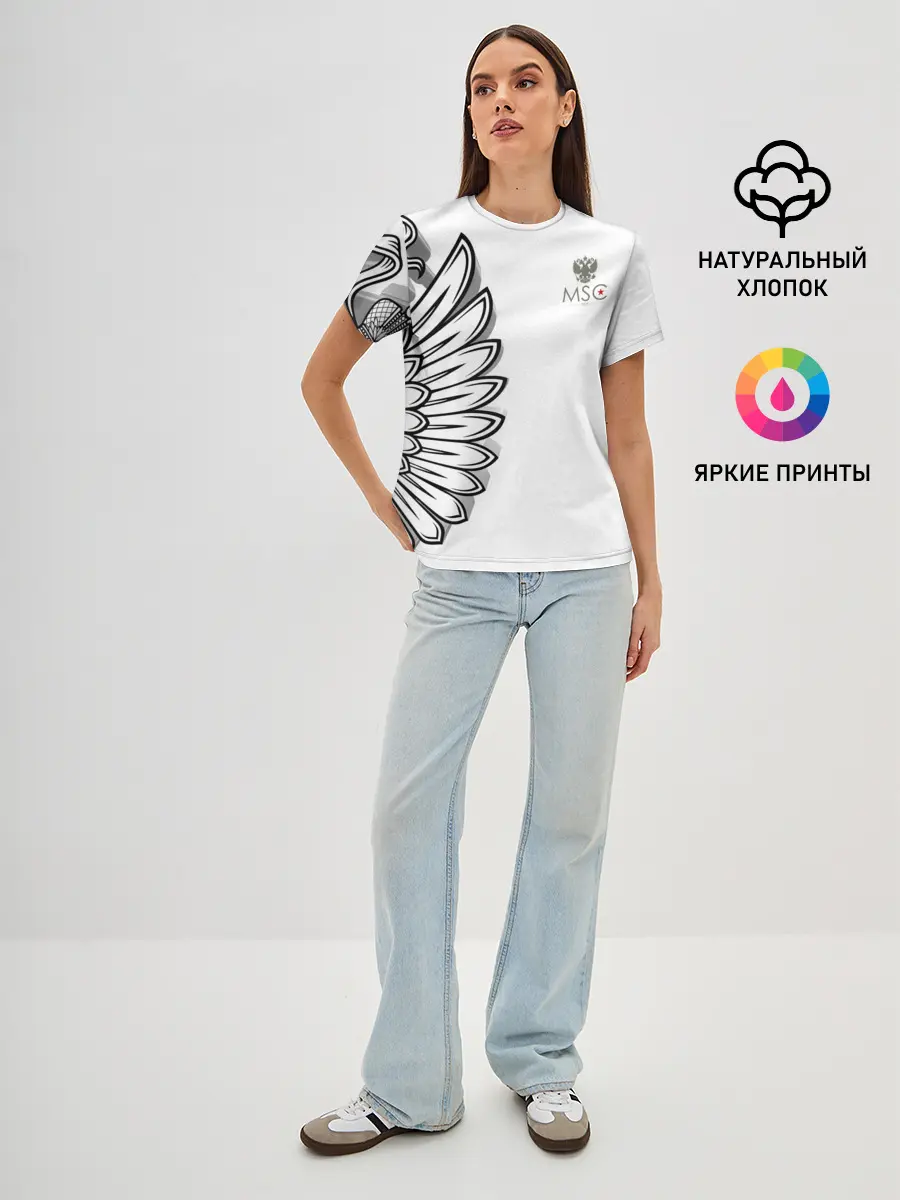 Женская базовая футболка / Russia | MSKSide 3D Logo