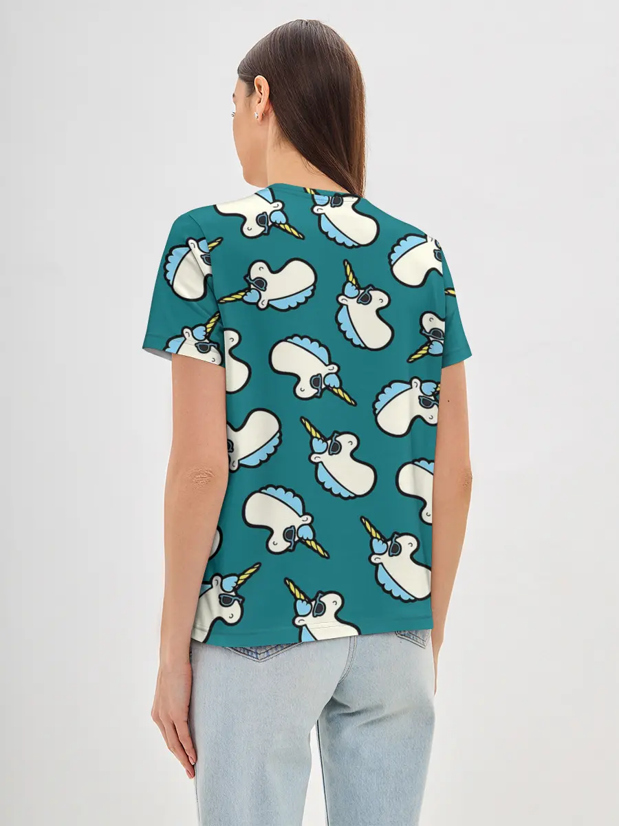 Женская базовая футболка / Крутые Единороги