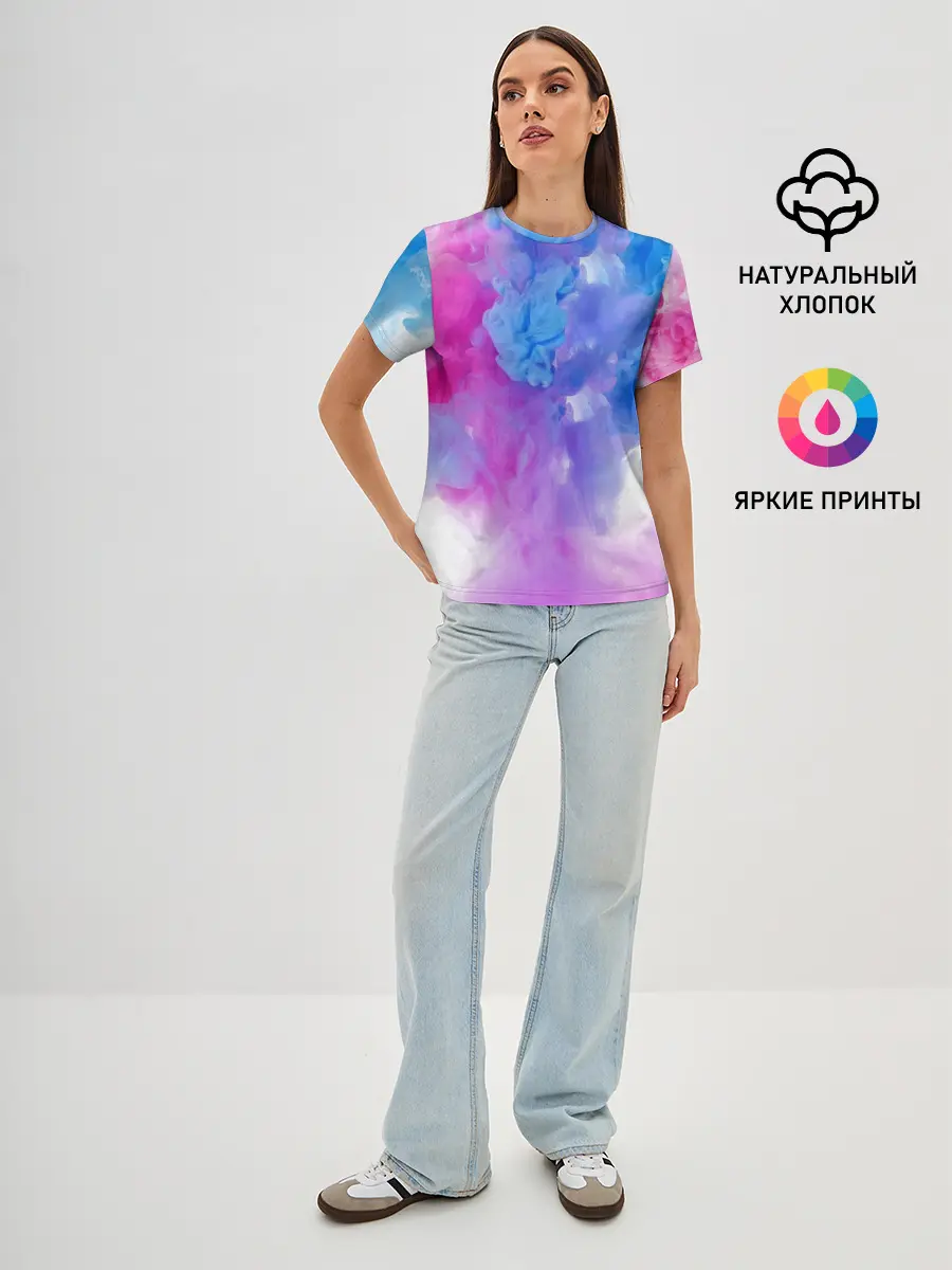 Женская базовая футболка / дым