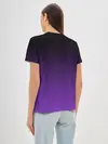 Женская базовая футболка / Ночной градиент | Фиолетовый