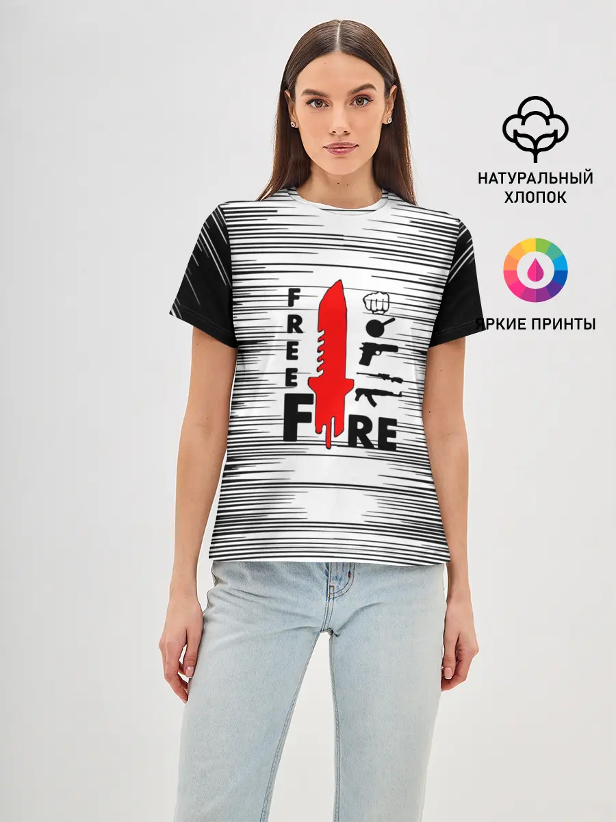 Женская базовая футболка / Free Fire Фри Фаер,