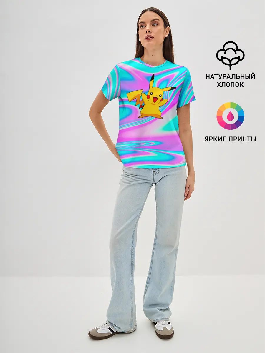 Женская базовая футболка / Пикачу