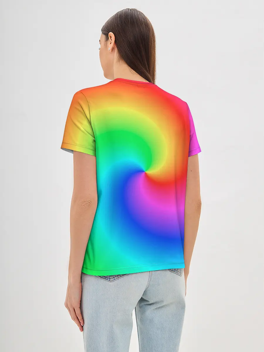 Женская базовая футболка / Pepe rainbow