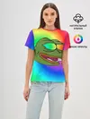 Женская базовая футболка / Pepe rainbow