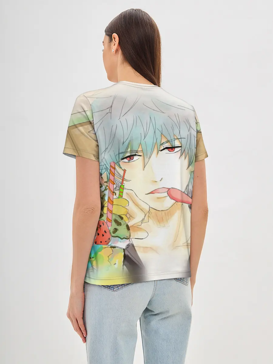 Женская базовая футболка / манга Серебряная душа