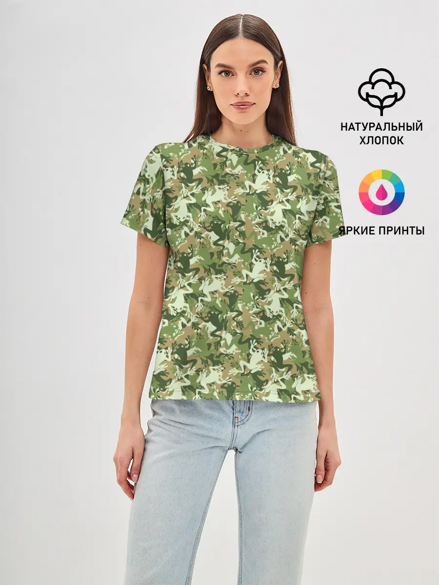 Женская базовая футболка / Лягушки