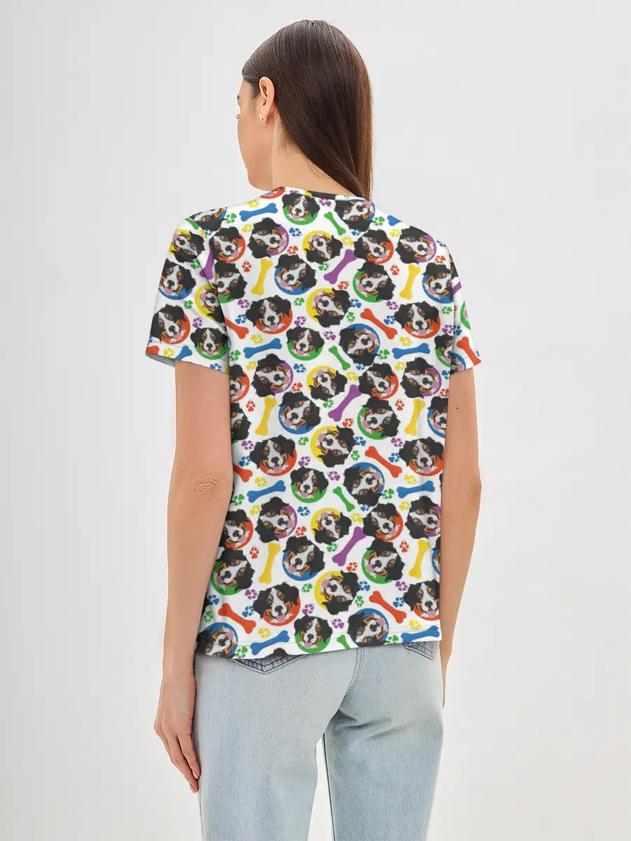 Женская базовая футболка / Бернский Зенненхунд