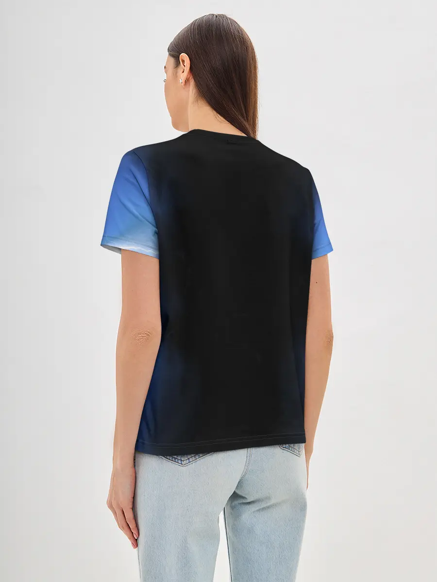 Женская базовая футболка / Грозовой кошак