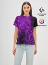 Женская базовая футболка / Violet Fire