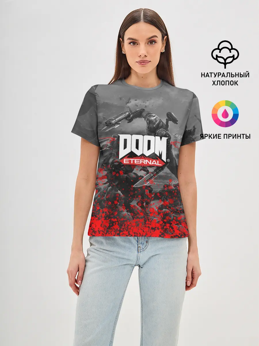 Женская базовая футболка / DOOM