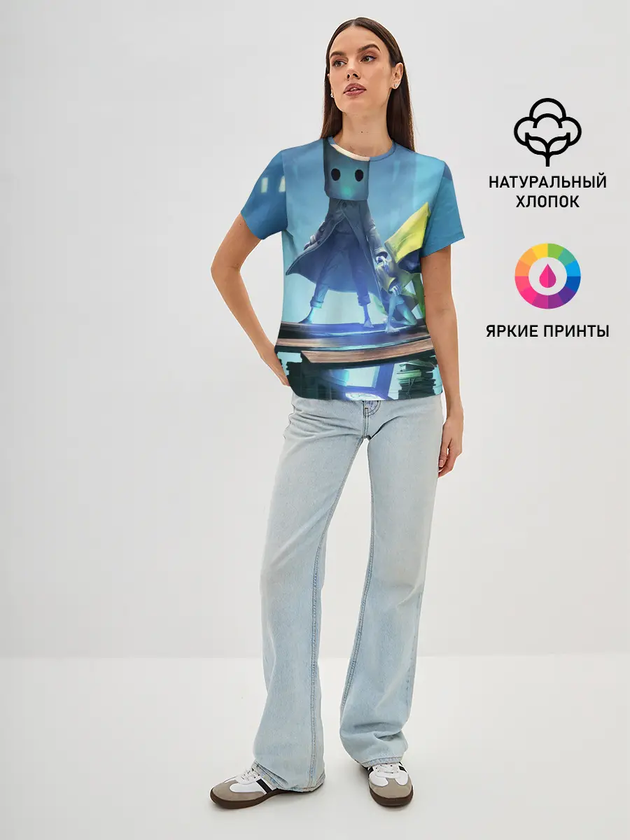 Женская базовая футболка / Little Nightmares || арт шестой и моно