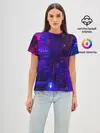 Женская базовая футболка / NEON CUBES