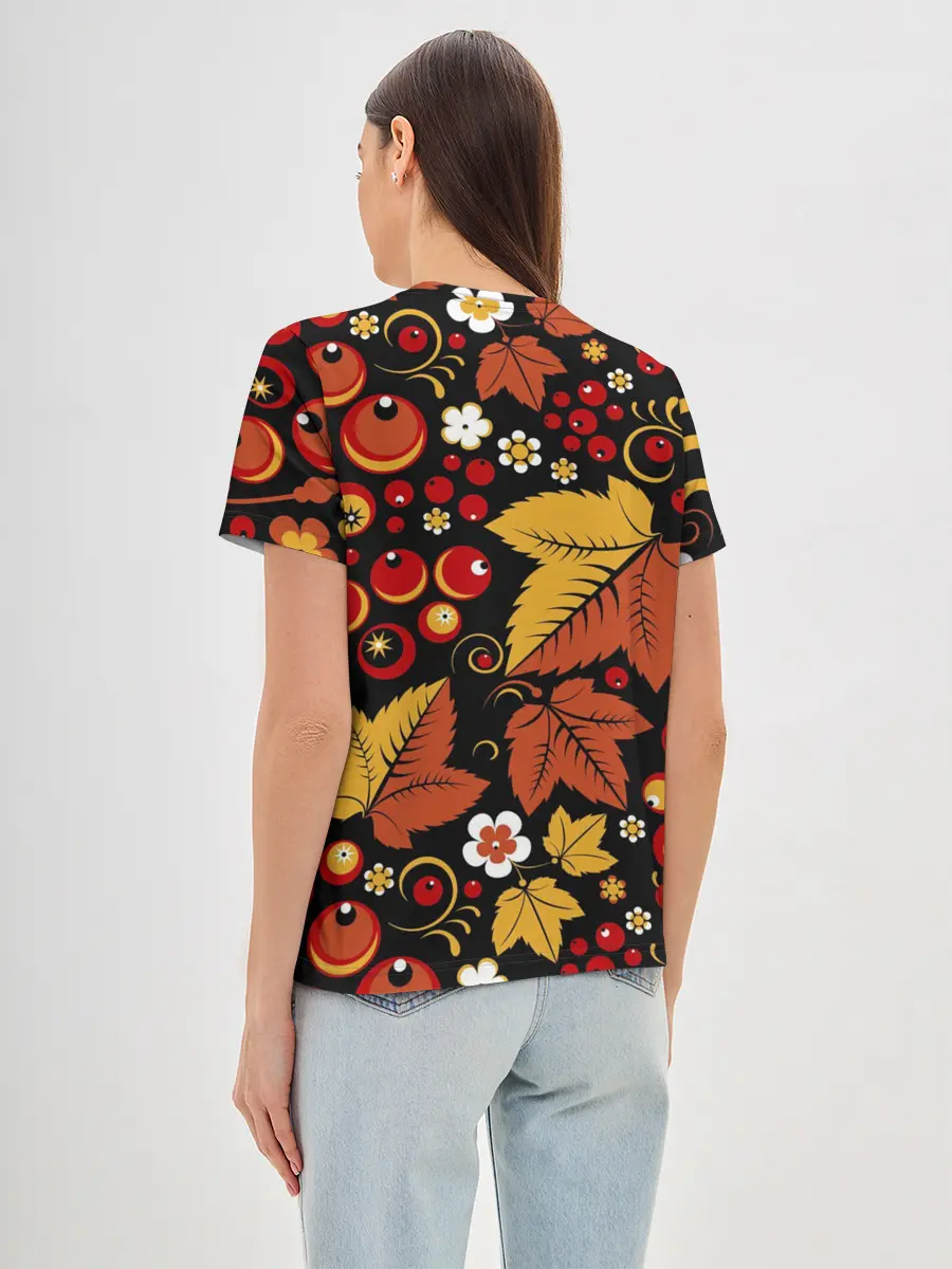 Женская базовая футболка / ХОХЛОМА