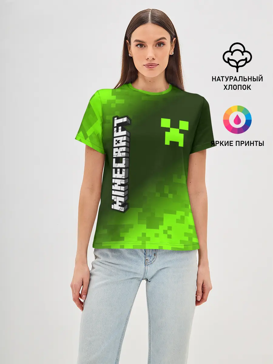 Женская базовая футболка / MINECRAFT / МАЙНКРАФТ