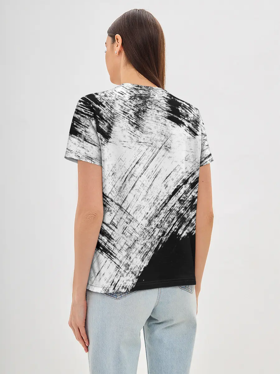 Женская базовая футболка / Штриховка