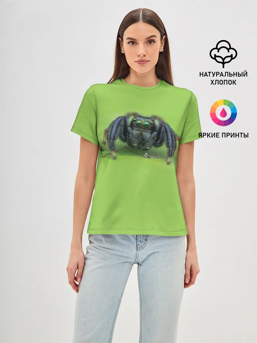 Женская базовая футболка / ПАУК С ГЛАЗКАМИ