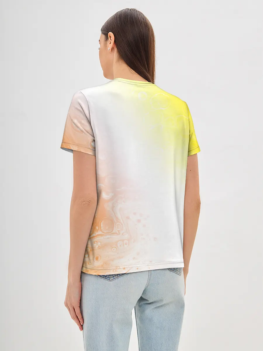 Женская базовая футболка / Поп Ит - Кружок - Разводы