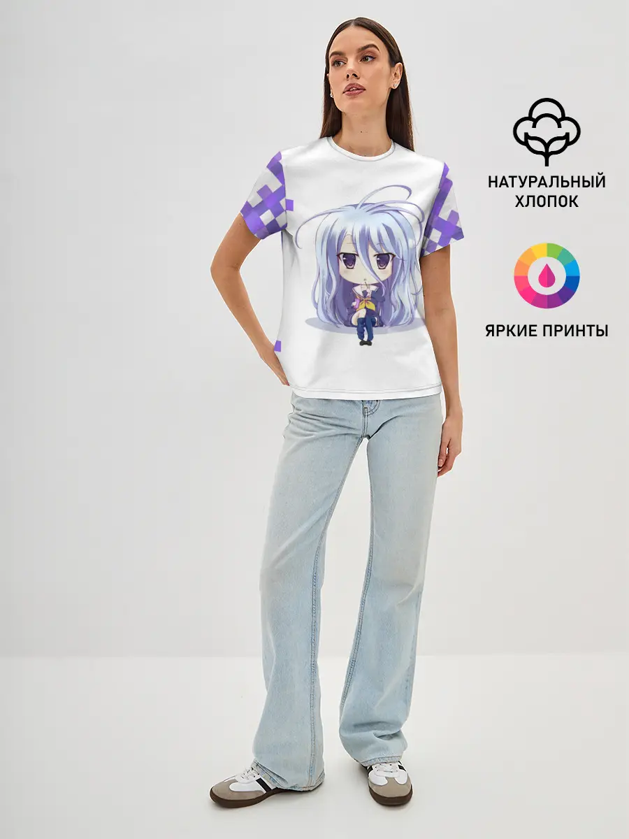 Женская базовая футболка / Аниме пикселы