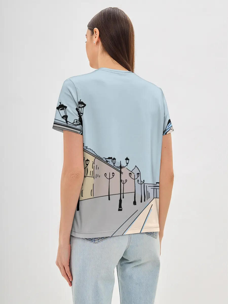 Женская базовая футболка / Петербург, я люблю тебя