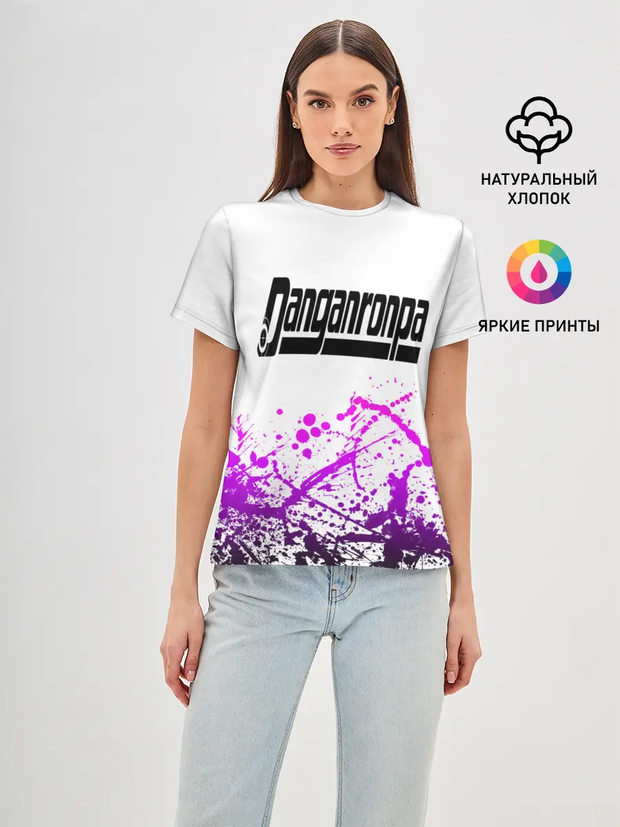 Женская базовая футболка / Danganronpa purple