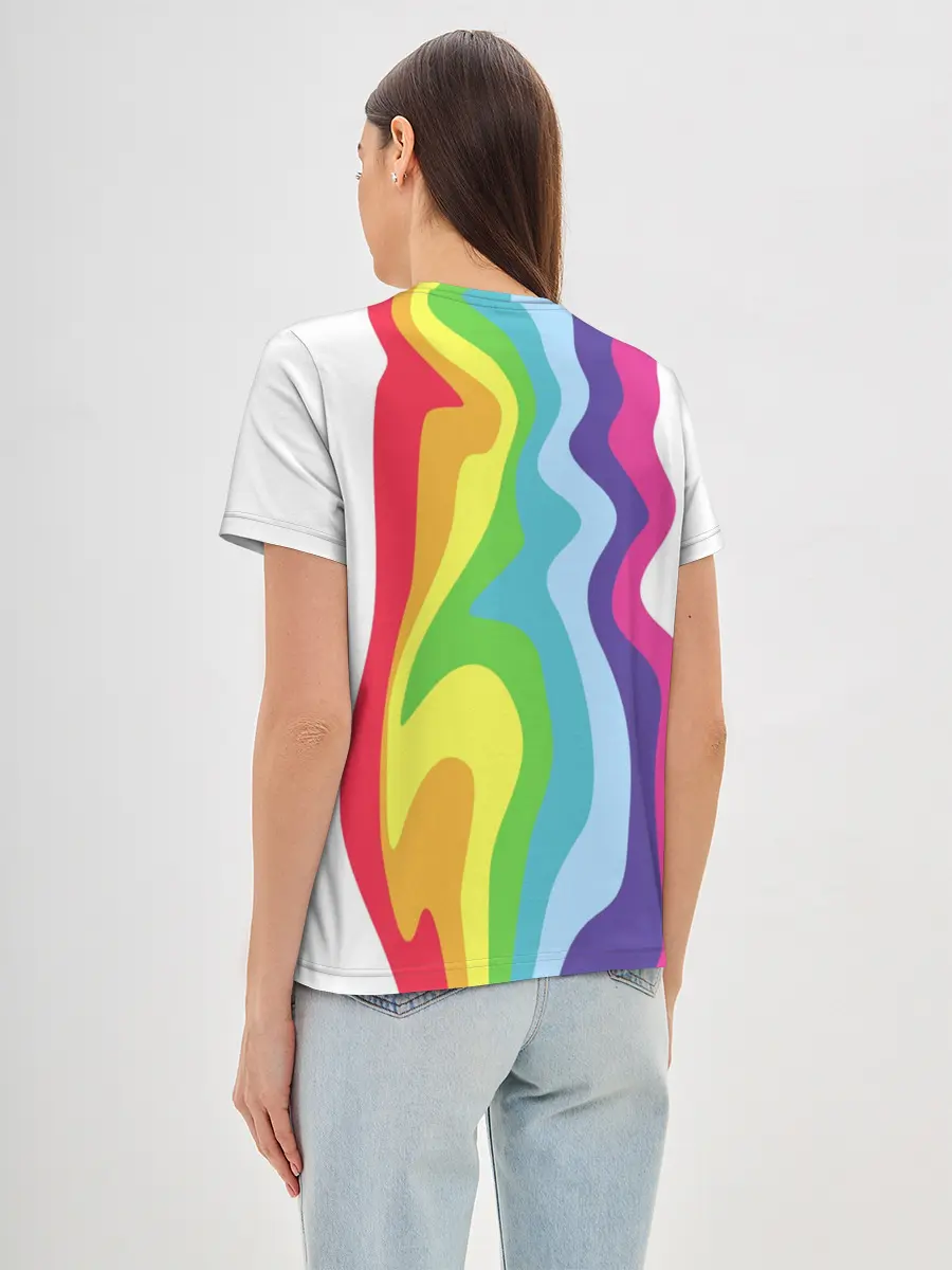 Женская базовая футболка / Радуга