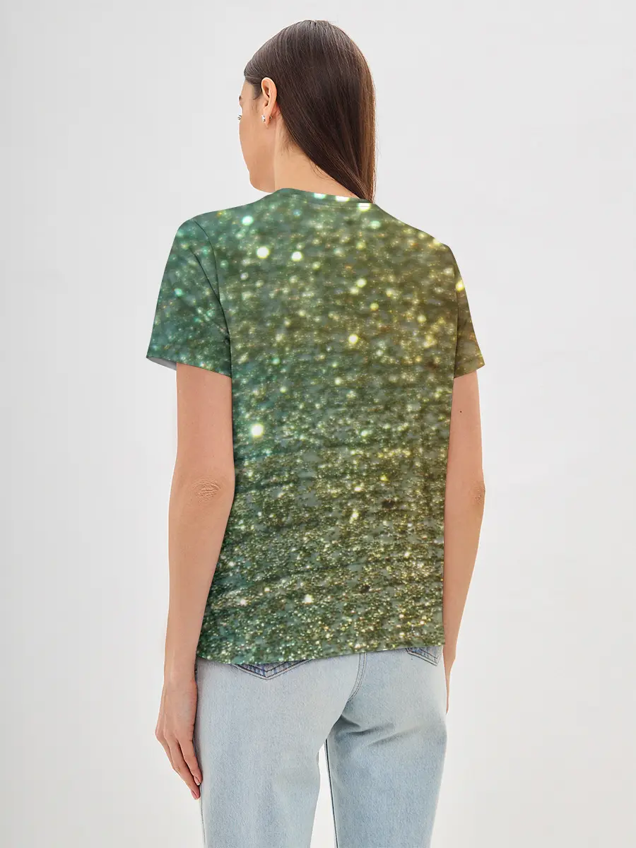 Женская базовая футболка / Бирюзовый блеск