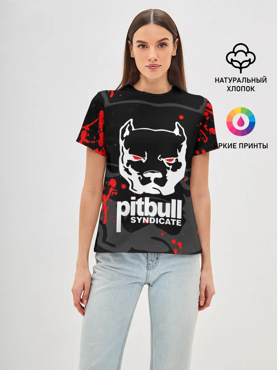 Женская базовая футболка / PITBULL SYNDICATE / ПИТБУДЬ