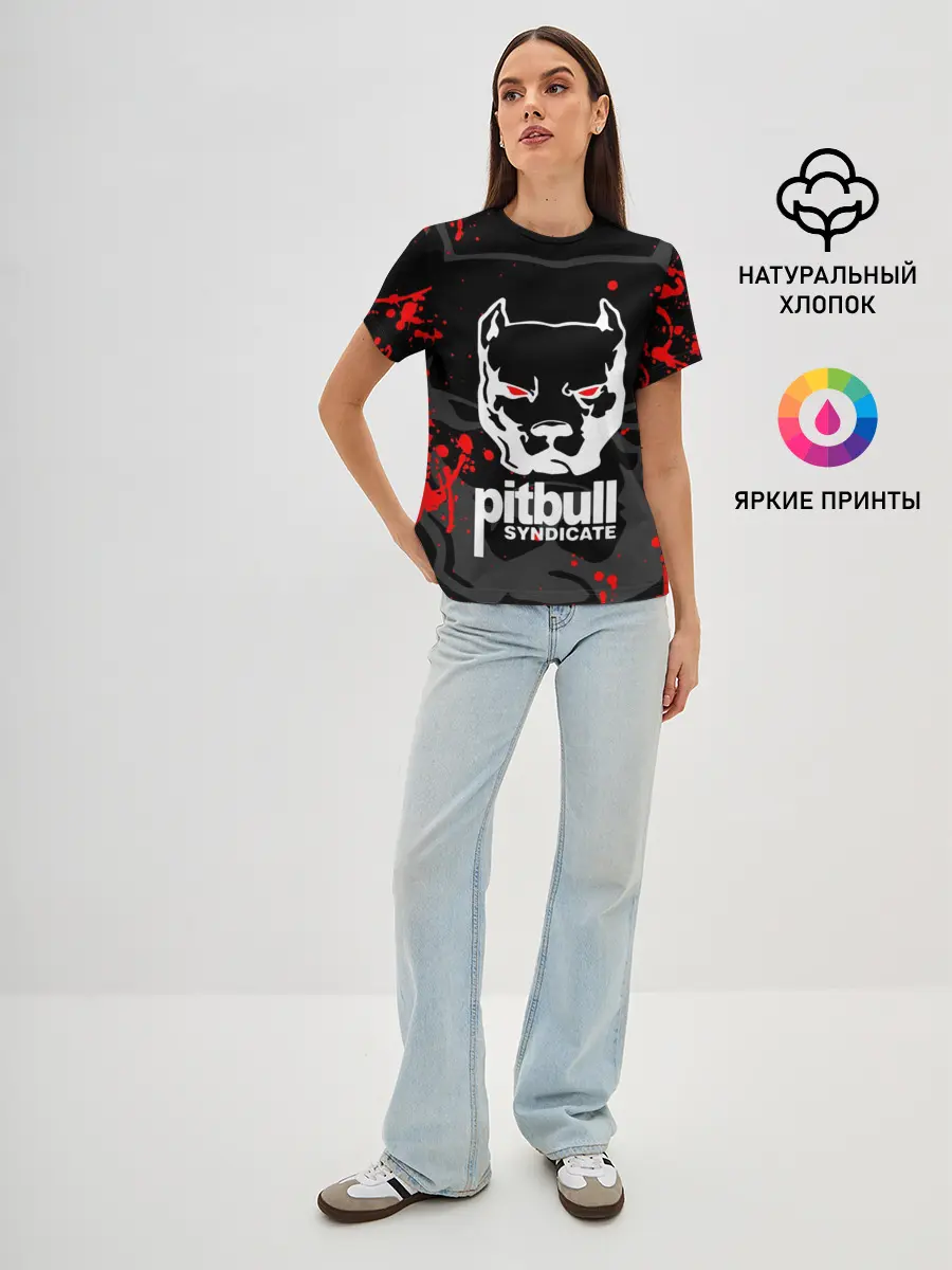 Женская базовая футболка / PITBULL SYNDICATE / ПИТБУДЬ