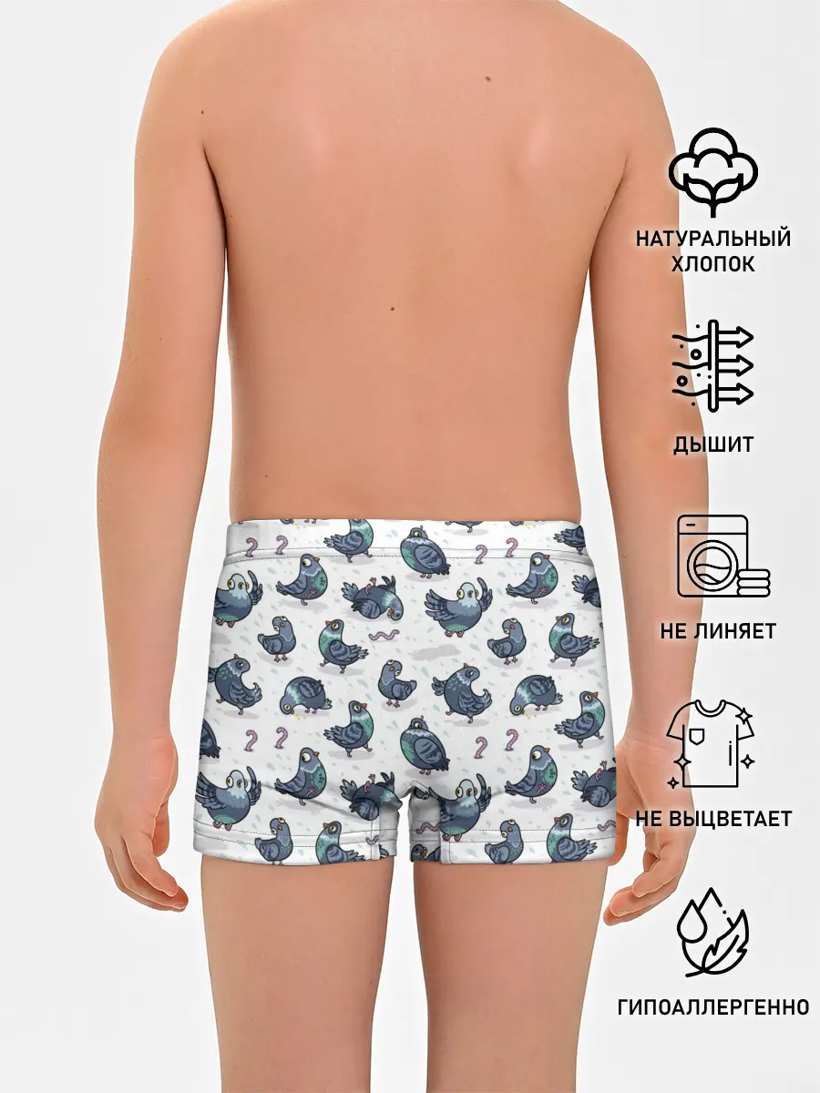 Трусы для мальчиков / Голуби