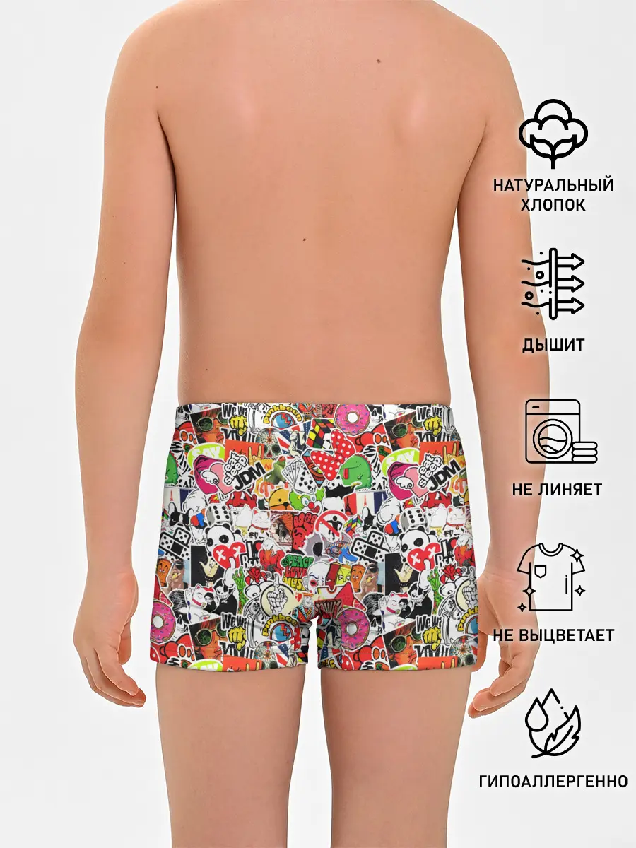 Трусы для мальчиков / Sticker Bombing