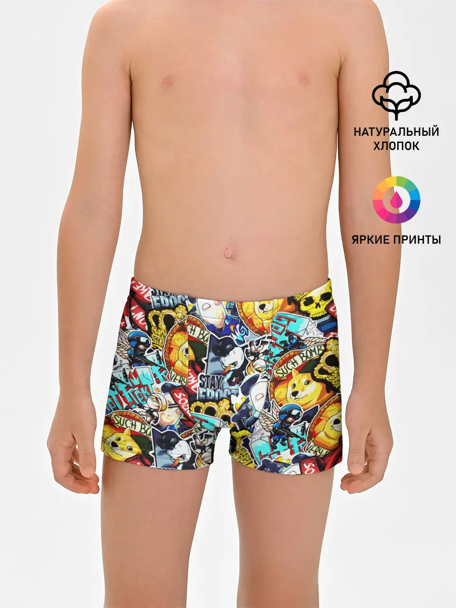 Трусы для мальчиков / CS GO STICKERBOMBING