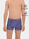 Трусы для мальчиков / Цветы на синем фоне