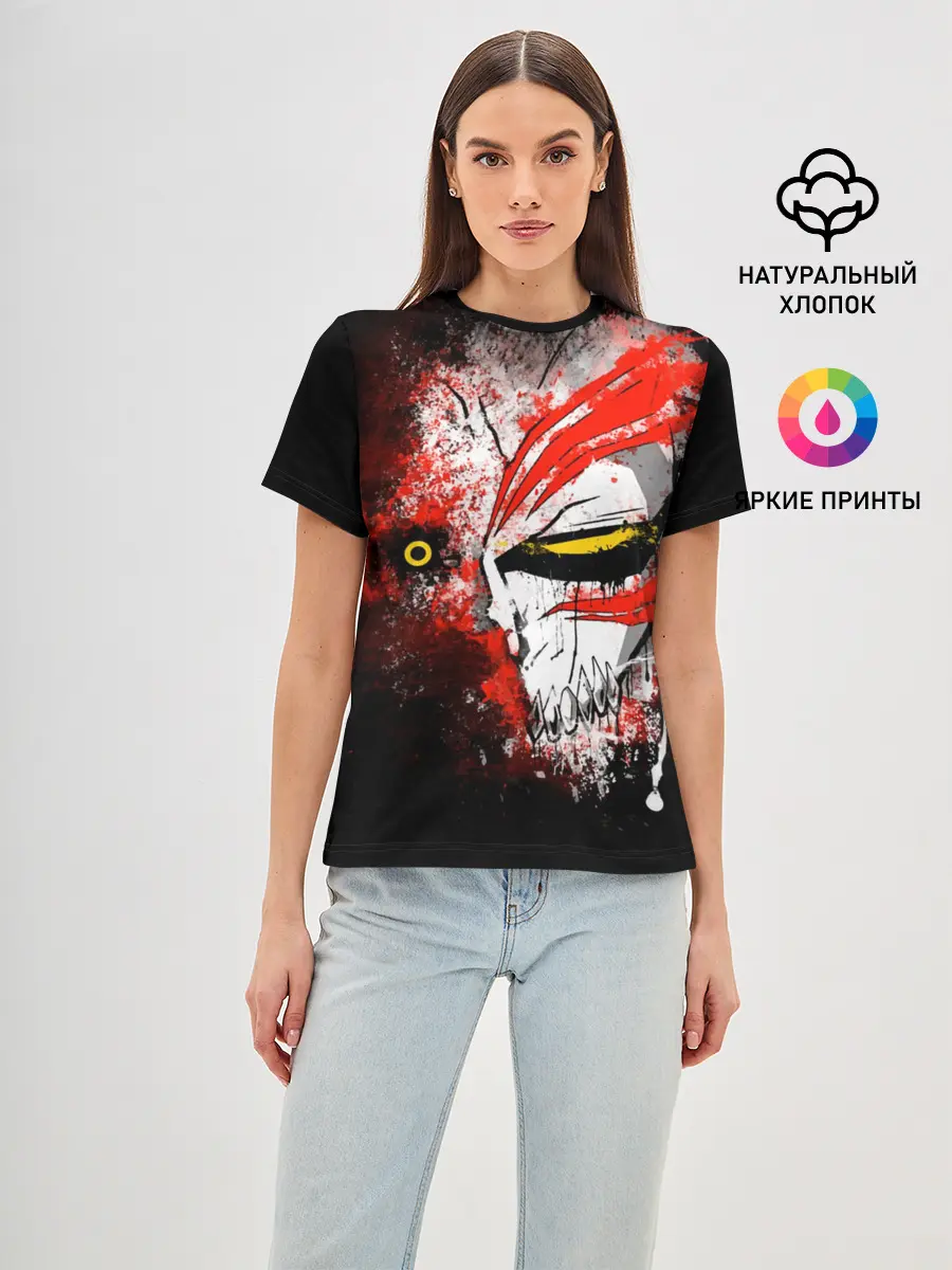 Женская базовая футболка / BLEACH face