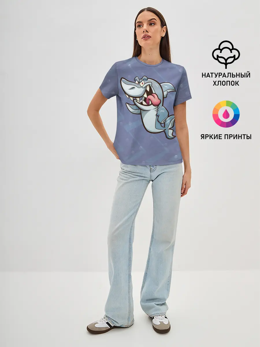 Женская базовая футболка / Акула