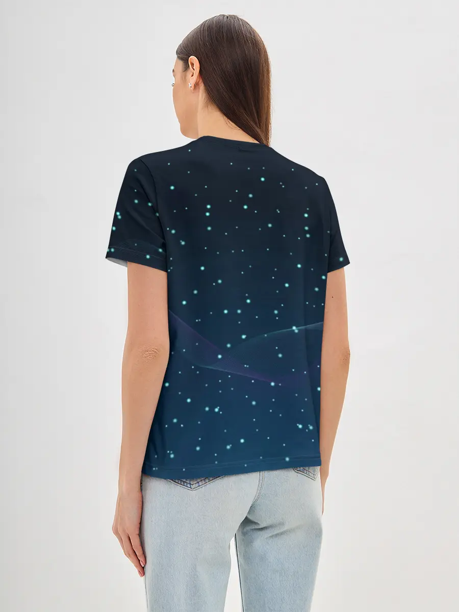 Женская базовая футболка / Сова со звездочками